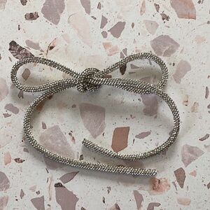 Bling Silver Bow Brooch